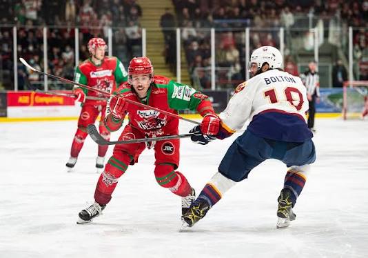 Cardiff Devils ice hockey players in action